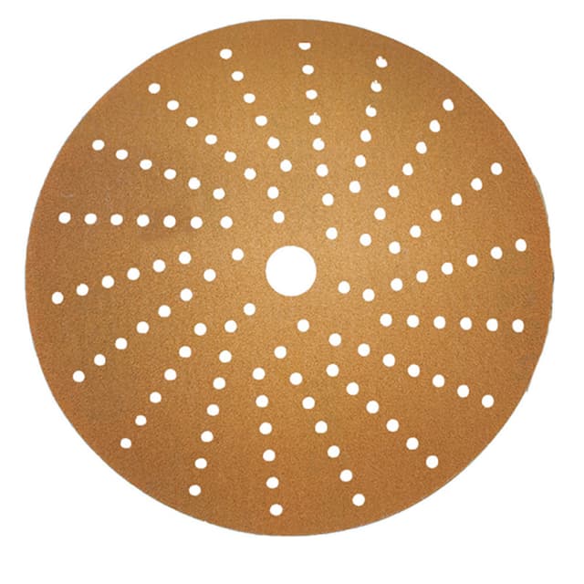 Würth 6" Multi-Hole Hook and Loop Aluminum Oxide C-Weight Paper Gold Sanding Discs