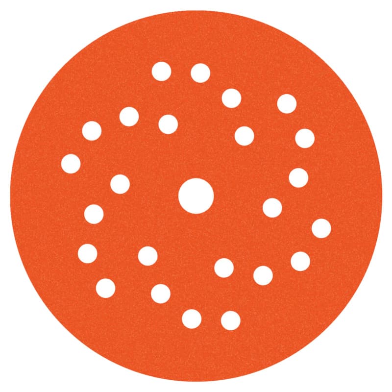 Dynabrade DynaCut Extreme 6" 120 Grit Hook & Loop 25-Hole Aluminum Oxide on Film Sanding Disc