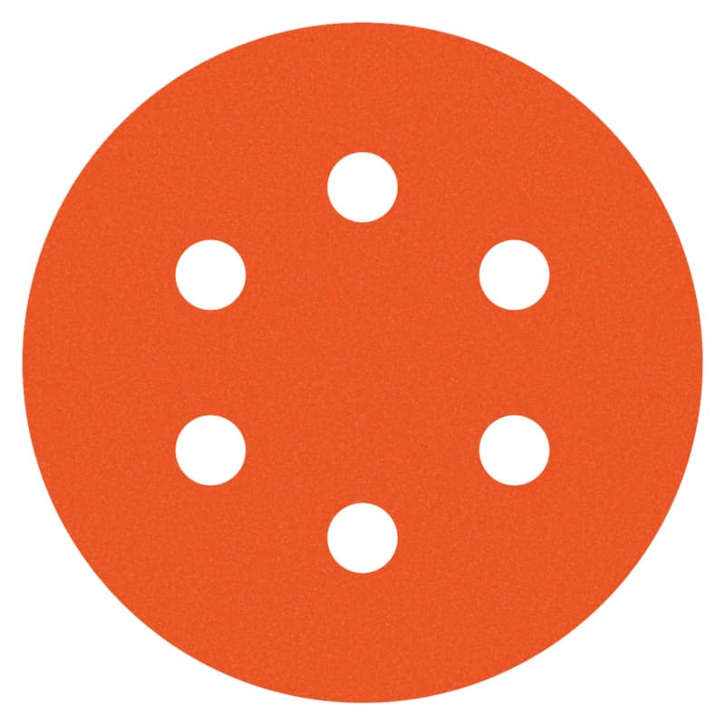 Dynabrade DynaCut Extreme Hook & Loop Sanding Disc 3" 80 Grit Aluminum Oxide Film 6 Hole 50 Discs-Pack 79852