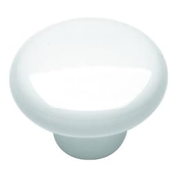 Belwith Keeler Tranquility Series White 1-1/4" (32 mm) Diameter Knob, - P28-W