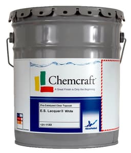 E. S. Lacquer II White Pre-Cat Pigmented Topcoat, Satin, 1 Gallon
