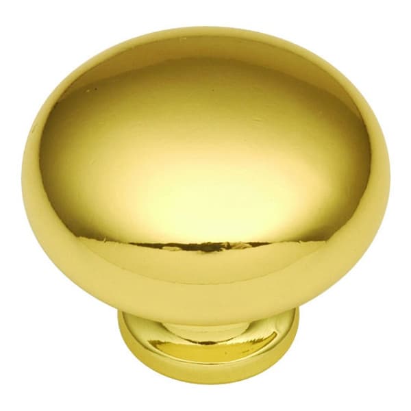Hickory Hardware Cottage Polished Brass 1-1/4" (32 mm) Diameter Knob, P771-3