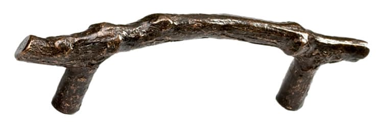 4" Cast Bronze Mountain Twig Pull, Antique Bronze