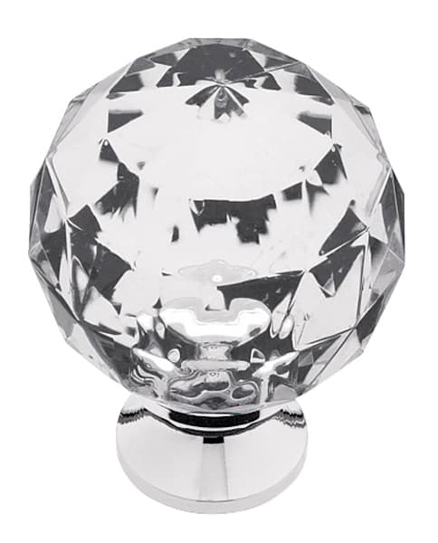 Liberty Design Facets knob chrome clear 1-3/16