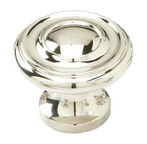 Schaub Traditional Designs Polished Nickel 1-1/4" (32 mm) Diameter Knob, 703-PN