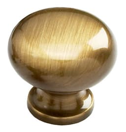 Schaub Traditional Designs Series Antique Brass 1-1/4" (32 mm) Diameter Knob, - 706-AB