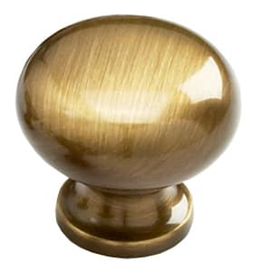Schaub Traditional Designs Antique Brass 1-1/4" (32 mm) Diameter Knob, 706-AB