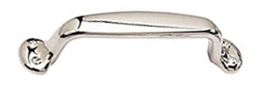 Traditional, Solid Brass Pulls 4" c/c, Polished Nickel Finish