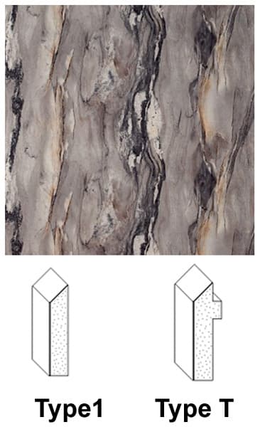 Kuehn Bevel Edge Moldings, Type 1 3420, Dolce Vita Etchings 12' x 1-9/16" x 5/16"