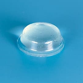 Bumpers Hemispherical, Clear Polyurethane Adhesive Backed 7/16" Diameter, 7/32" Thickness - 1210 Box Quantity
