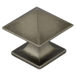 PRO Value Elite I Series Weathered Nickel 1-1/4" (32 mm) L x 1-1/4" (32 mm) W Knob, - SZELI3-WN