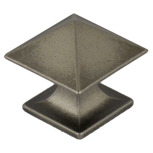 PRO Value Elite I Series Weathered Nickel 1-1/4" (32 mm) L x 1-1/4" (32 mm) W Knob, - SZELI3-WN