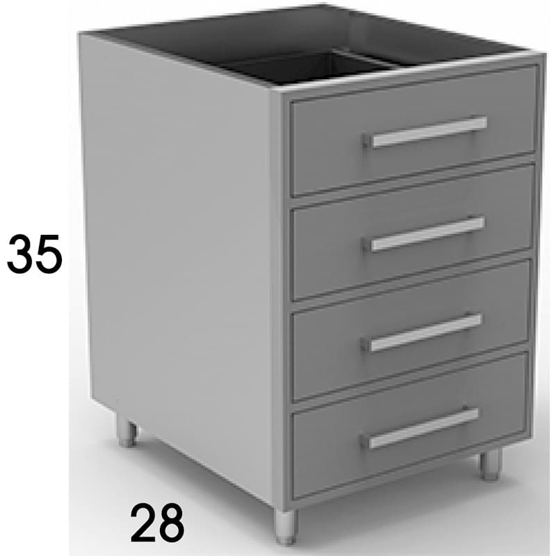 Endurance Series Base Cabinets Outdoor Cabinetry, White 24"W x 28"D x 35"H - Wolf 3031083