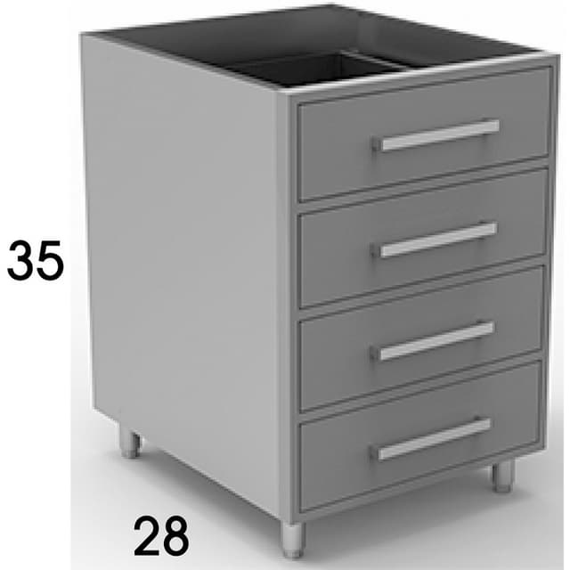 Drawer Base,  White