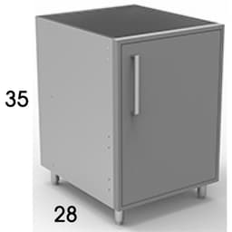 Endurance Series Finished Side Panel Outdoor Cabinetry, Ash 28"W x 35"H - Wolf 3031046