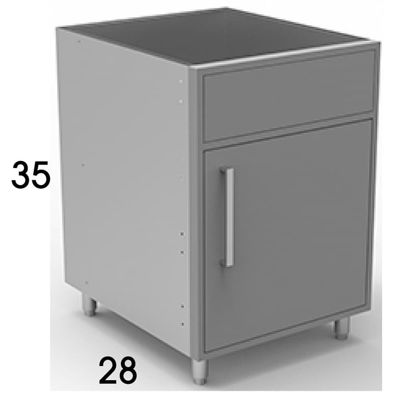 Endurance Series Sink Base Cabinets Outdoor Cabinetry, Ash 24"W x 28"D x 35"H - Wolf 3031036
