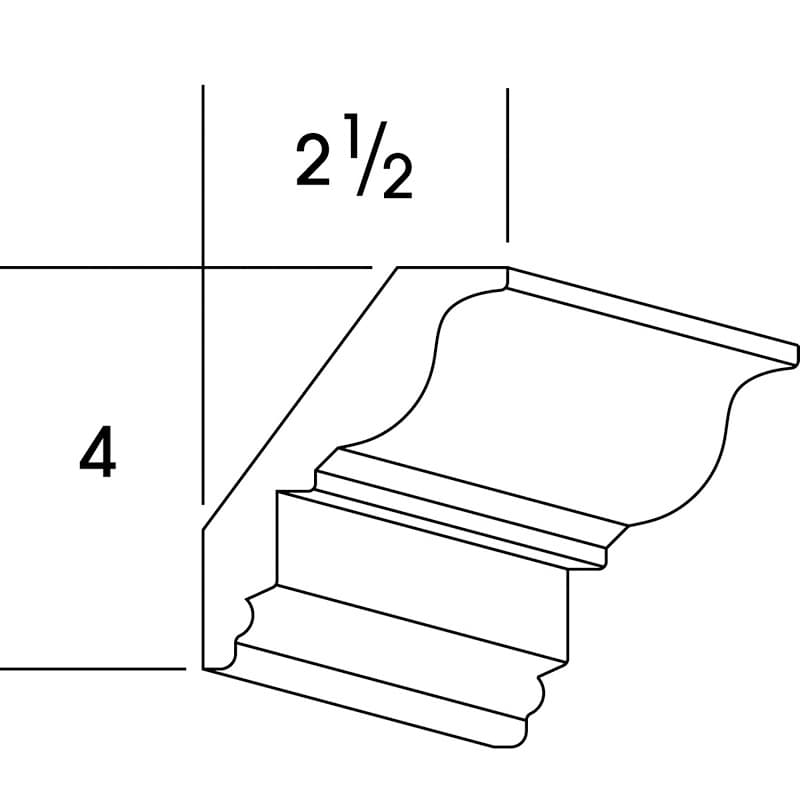 Classic Series Large Crown Molding Honey, Saginaw - Wolf 1205514