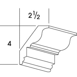 Classic Series Large Crown Molding Honey, Saginaw - Wolf 1205514