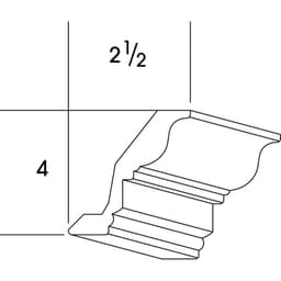 Classic Series Large Crown Molding Honey, Saginaw - Wolf 1205517