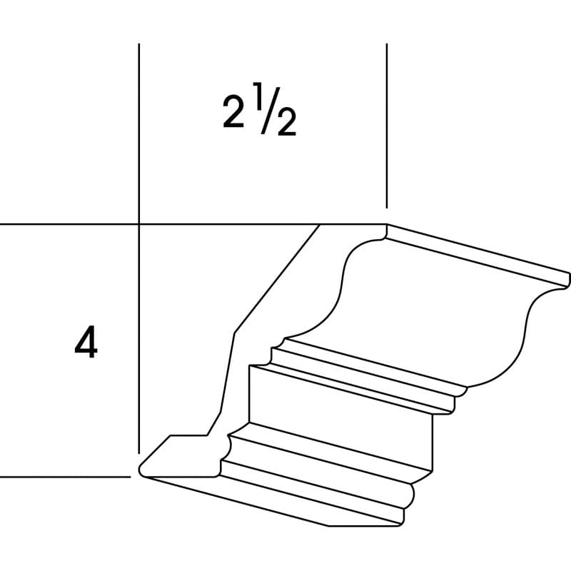Classic Series Large Crown Molding Honey, Saginaw - Wolf 1205517