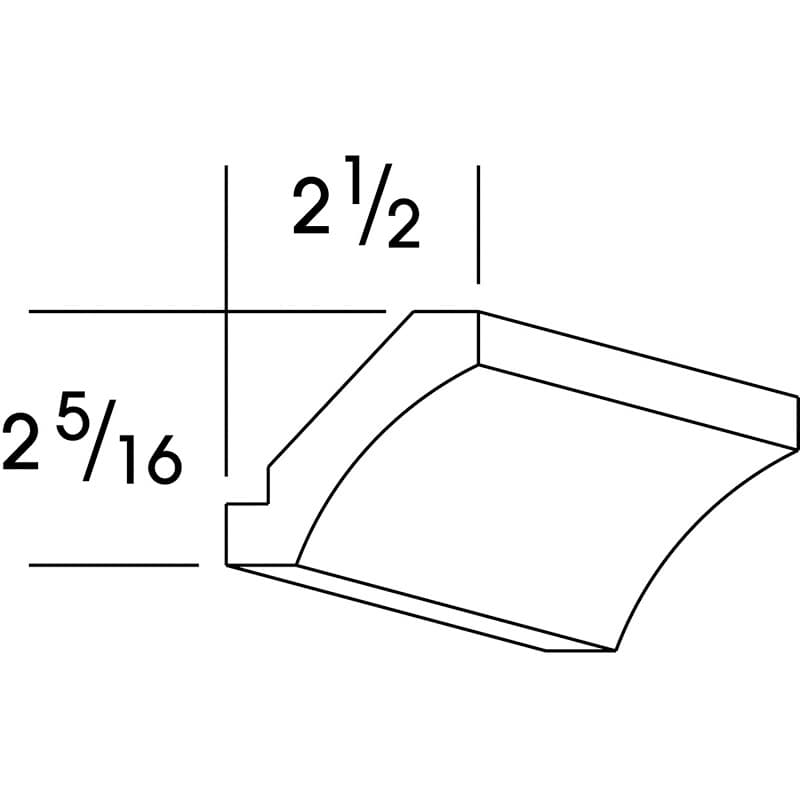 Classic Series Reversible Crown Molding Honey, Saginaw - Wolf 1413142