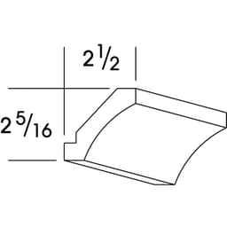 Classic Series Reversible Crown Molding Honey, Saginaw - Wolf 1413142