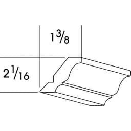 Classic Series Small Crown Molding Honey, Saginaw - Wolf 1205516
