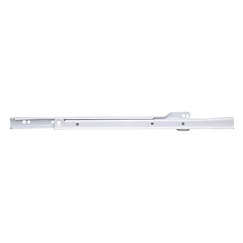 Belwith Keeler 18" 3/4 Extension Self-Close Epoxy Coated Euro Slide 1700 Series, Unhanded Side Mount White - P1700/18-W