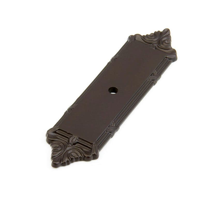 Schaub Versailles Backplate/Knobs 4-1/4" (108mm) Long Oil Rubbed Bronze, 761-10B