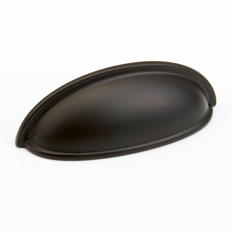 3" Traditional Designs Cup Pull, Oil-Rubbed Bronze, 3-3/4" Length