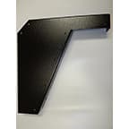 A and M ADA Floating Vanity Support Black Steel 22" x 1-1/2" x 21", - US ADA BRACKET BLACK W/HOLES 21IN
