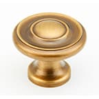 Schaub Traditional Designs Antique Brass 1-1/4" (32 mm) Diameter Knob, 703-AB