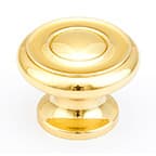 Schaub Traditional Designs Polished Brass 1-1/2" (38 mm) Diameter Knob, 704-03