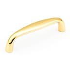 Schaub Plain Handle Centers 3", Polished Brass, 721-03 Traditional, Solid Brass Pulls