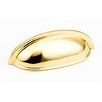 Schaub Cup/Bin Handle Centers 3", Polished Brass, 730-03 Traditional, Solid Brass Pulls