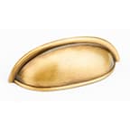 Schaub Cup/Bin Handle Centers 3", Antique Brass, 730-AB Traditional, Solid Brass Pulls