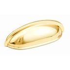 Schaub Cup/Bin Handle Centers 3", Polished Brass, 731-03 Traditional Series, Solid Brass Pulls