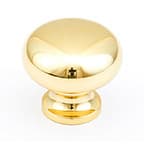 Schaub Traditional Designs Polished Brass 1-1/4" (32 mm) Diameter Knob, 706-03