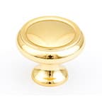 Schaub Traditional Designs Polished Brass 1-1/4" (32 mm) Diameter Knob, 711-03