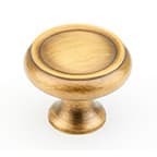 Schaub Traditional Designs Antique Brass 1-1/4" (32 mm) Diameter Knob, 711-AB