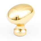 Schaub Traditional Designs Polished Brass 1-3/8" (35 mm) Diameter Knob, 719-03