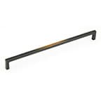 Schaub Plain Handle Centers 18", Antique Bronze, 788-18-AZ Vinci, Solid Bronze Pulls