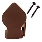 Spade Style non-Forged Right Stop for Rolling Barn Doors, Black