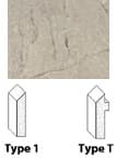 Kuehn Bevel Edge Moldings, Type 1 9497 Silver Quartzite, Matte 12' x 1-9/16" x 5/16"