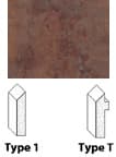 Kuehn Bevel Edge Moldings, Type T 8832 Elemental Corten, Matte 12' x 1-9/16" x 5/16"