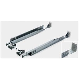 Salice Futura 21" Push-to-Open Full Extension Undermount Drawer Slide, Zinc - A7557/533 CP6