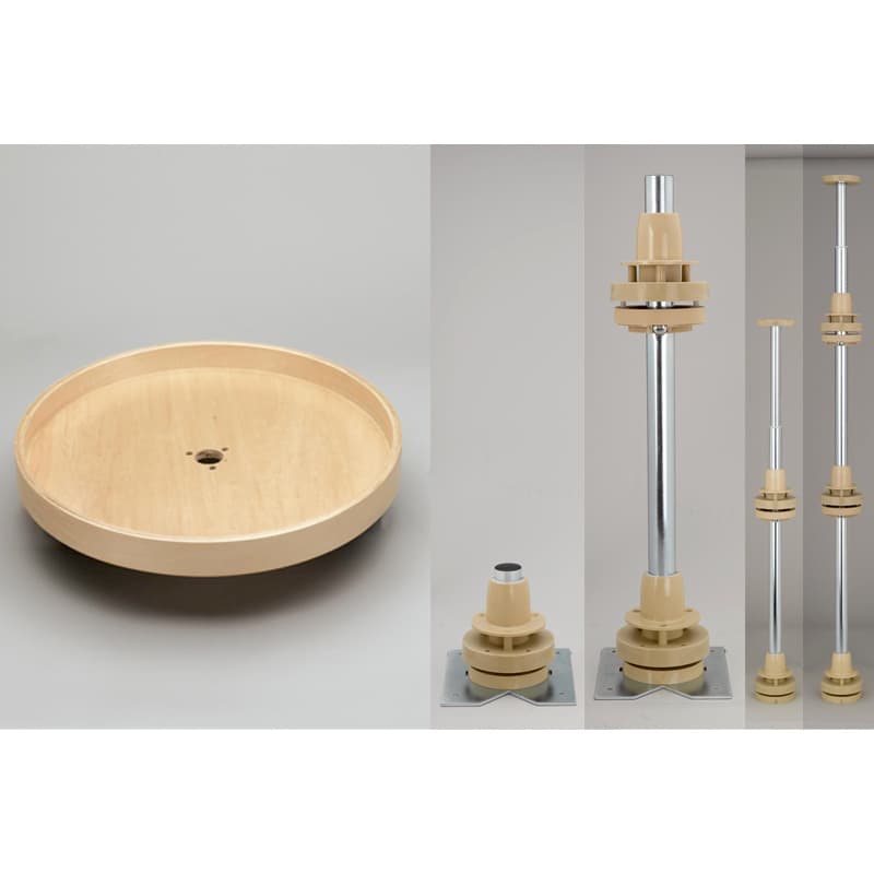 LD Telescoping Shaft for Banded Wood Lazy Susan Independently Rotating, Rev-A-Shelf, LD-4BW-004-10