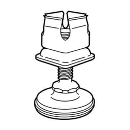 Table Leg Glides Zinc, For 1" Square Table Legs