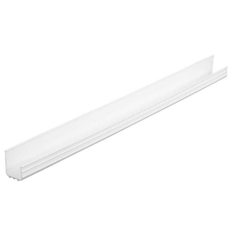 Knape and Vogt XSF Series White 72"L x 2-1/8"D x 4"H x Sink Tip Out Tray, No Tab Stop - XSF72-10-W