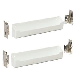 Knape and Vogt PSF Series White 11"L x 2"D x 3"H x Sink Tip Out Tray, No Tab Stop - PSF11SH-2-W